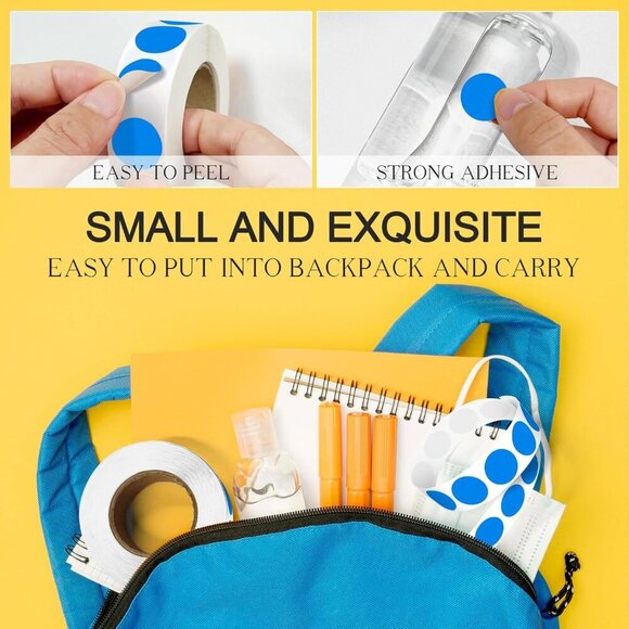 1000 PCS 3/4 Inch Round Color Coding Stickers, Adhesive Dot Stickers for Organiz - Picture 5 of 7